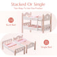 Robud Baby Doll Crib, Wooden Baby Doll Beds For 20 Inch Dolls, Baby Doll Bunk Beds With Tulle, American Girl Doll Bed For Gifts, Pink