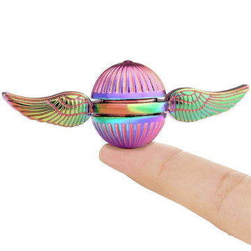 Rainbow Fidget Spinner Magic Orb Anxiety Toys Stress Relief Reducer Spin Fidgets Hand Bearing Tri Spinner Finger Spinners Toy Focus Long Spining Novelty Gift For Adults Kids
