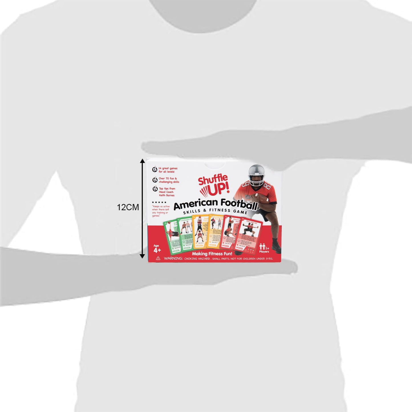 Shuffle Up American Football Card Game - Kids Outdoor Garden Games with 70+ Fun & Active Fitness Workout Cards  American Football Gifts for Boys & Girls  Fun Family Games