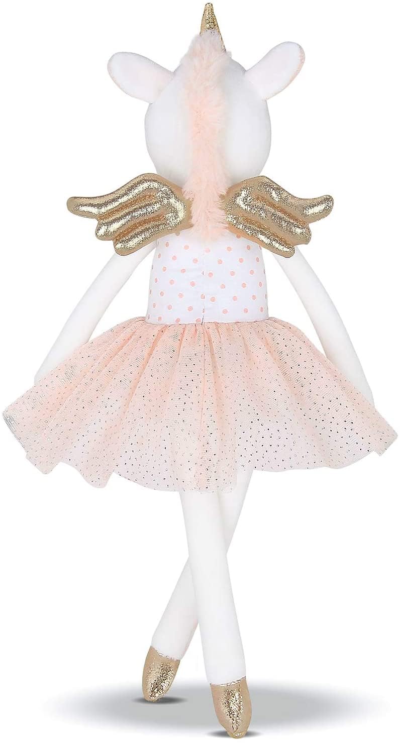 Bearington Twinkles Soft Plush Unicorn Tooth Fairy Doll, 14 Inches