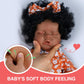 Jirachi Black Lifelike Reborn Baby Dolls, Full Body Vinyl Real Life Baby Girl, Realistic Reborn Babies With Feeding Set For Kids Age 3+