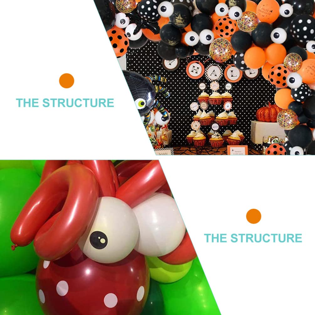 100pcs Halloween Eyeball Latex Balloons Party Supplies Halloween Decorations Funny Balloons Eyeball Balloons Eye Balloons Hallow