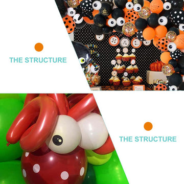 100pcs Halloween Eyeball Latex Balloons Party Supplies Halloween Decorations Funny Balloons Eyeball Balloons Eye Balloons Hallow