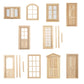 Dollhouse Windows, Wooden Miniature Dollhouse Furniture Window Frame For Dolls Houses Decoration-1: 12 Scale