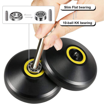 Magicyoyo V3 Responsive Yoyo Pack Of 2, Professional Metal Yoyo For Beginner, Dual Purpose Alloy Yoyo With Kk Bearings + Removal Bearing Tool + Axle + 2 Bags + 12 Yoyo Strings