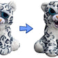 William Mark Corp Feisty Pets Lethal Lena Plush Snow Leopard 8.5" Multi-colored Polyester