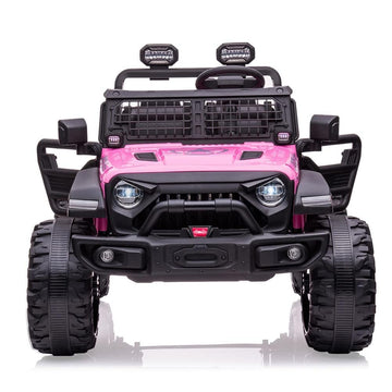 24V Kids Ride On 2 Seaters Electric Car With Remote Control, 2*120W Motors Battery Powered 20'' Extra Large Seats+15.5'' Xl Whee