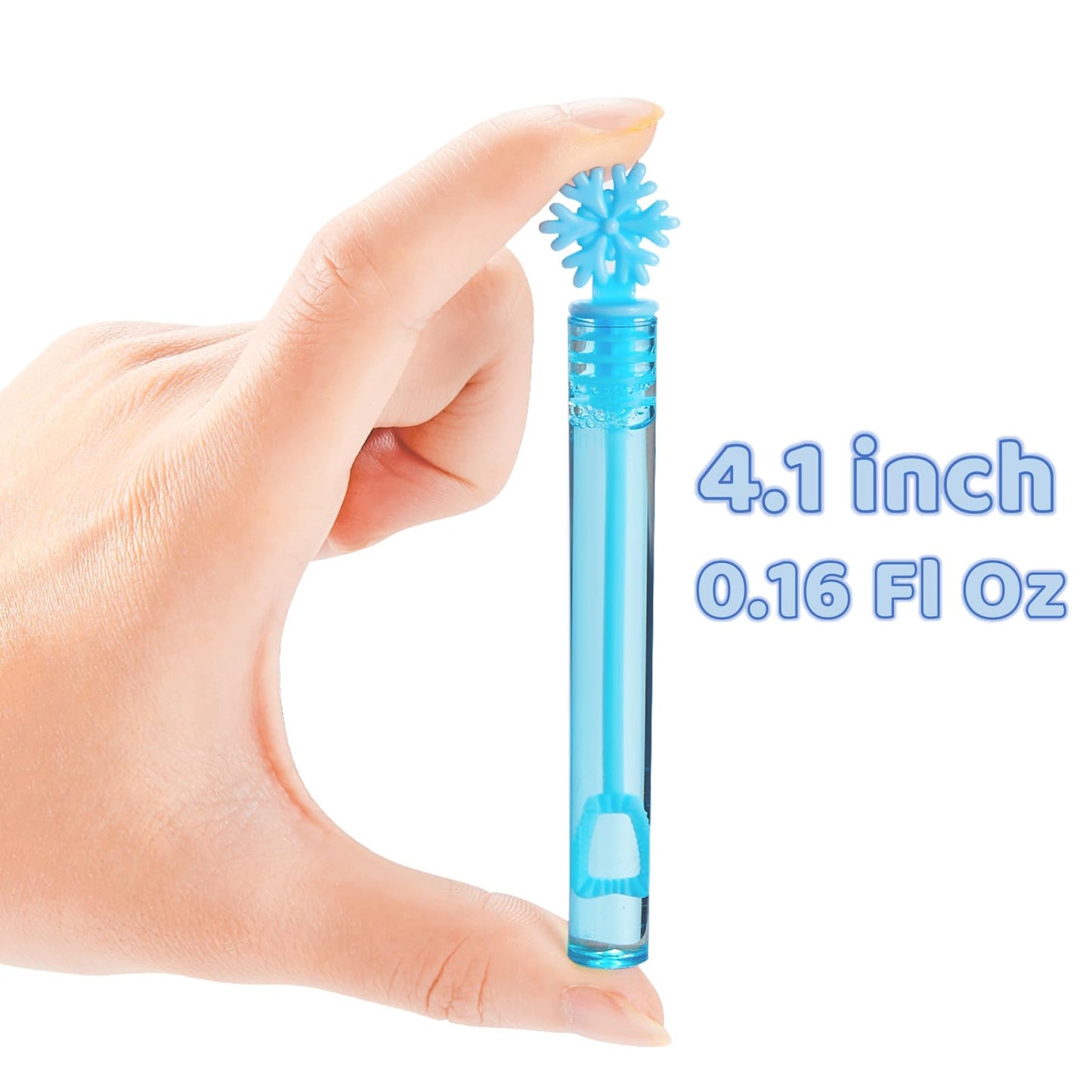 32 Pieces Frozen Bubble Wands,6 Color Mini Snowflake Bubble Wands Kids Party Favors,For Birthday Party,Theme Party,Summer Outdoo