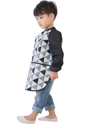 Plie Waterproof Kids Art Smocks 37 Colors (Age 1-10, S-Xxl Size), Black Triangle (21-Xxl)