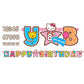 Amscan Dainty Hello Kitty Balloon Dreams Jumbo Add-an-Age Birthday Party Letter Banner Decoration (1 Piece), 10.5 x 10, Multico