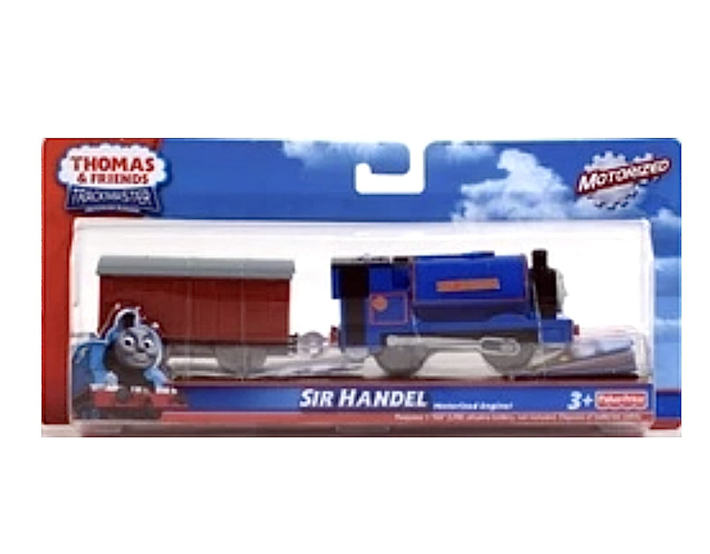 Trackmaster Railway System : Thomas and Friends Motorized Road and Rail Battery Powered Tank Engine - Sir Handel with 2 Red Pass