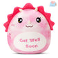 Wewill 12'' Get Well Soon Dinosaur Soft Plush Pillow, Pink Triceratops Stuffed Toy