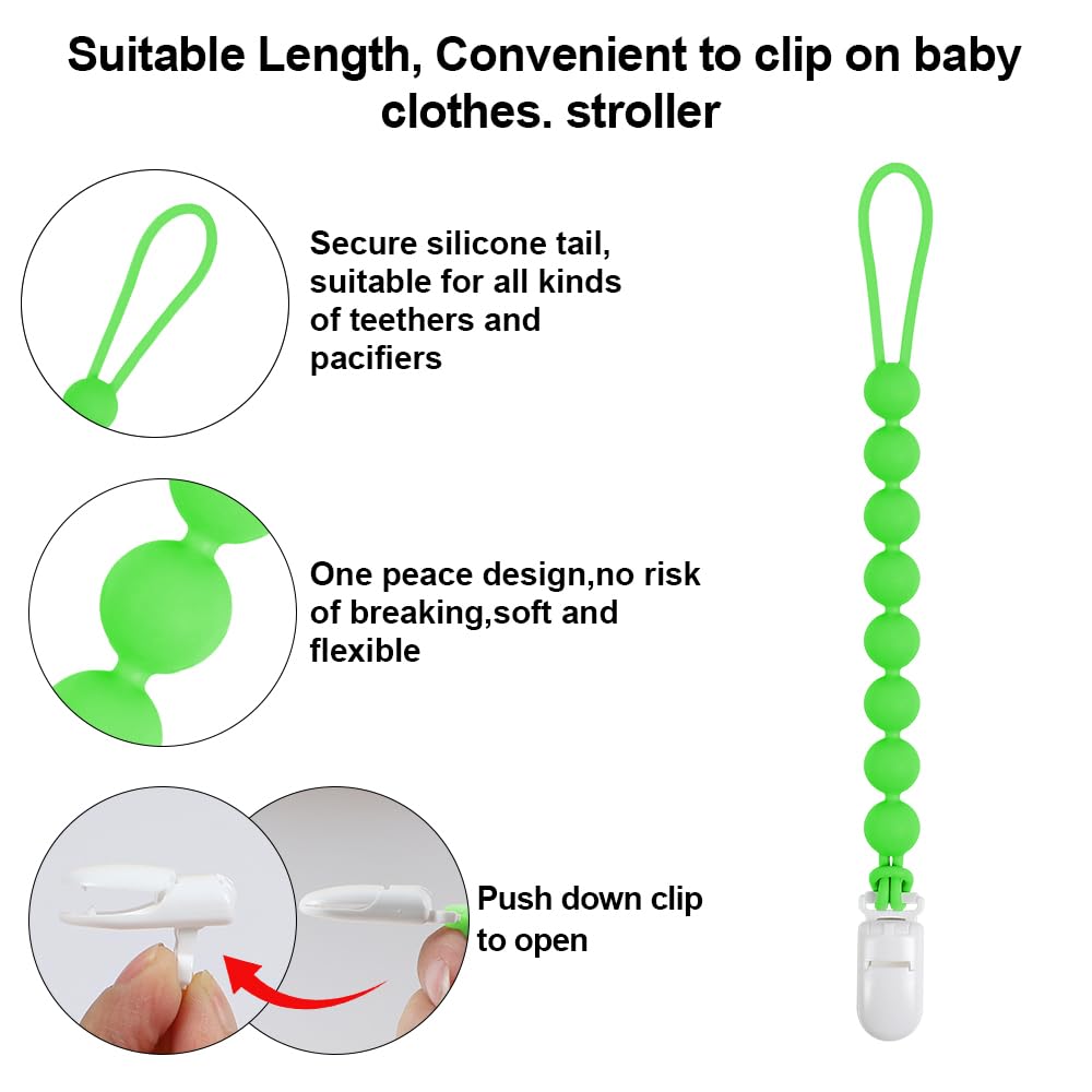 Amazingm Baby Food Grade Silicone Tractor Truck Teether Toy With One Piece Design Pacifier Clip Holder,Teething Pain Relief Toys