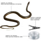 BIXMK Golf Snake Prank with String Clip - 1.2m DIY Black Snake Gag Gift for Golf Lovers, Fun Prank Toy, Medium Size