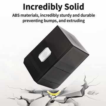 Sooez Heavy Duty Mtg Deck Card Box With Dice Storage, 100+ Deck Case Boulder, Perfect Deck Holder For Mtg Commander/Yugioh/Tcg And Sports Cards (Black)