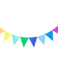 LOVENJOY Pre-Assembled Rainbow Banner Buntings, Felt Fabric Pennant Banner Multicolor for Birthday or Classroom