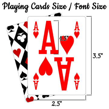 Ooelyy 2 Pack Elite Low Vision Playing Cards, Large Print Playing Cards, Easy To Read Playing Cards For Visually Impaired, Educa