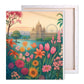 Craftmate Framed Diy Paint By Numbers Canvas Art Kit  City Garden Flower Design | Colorful City Landscape Theme For Adults & Ki