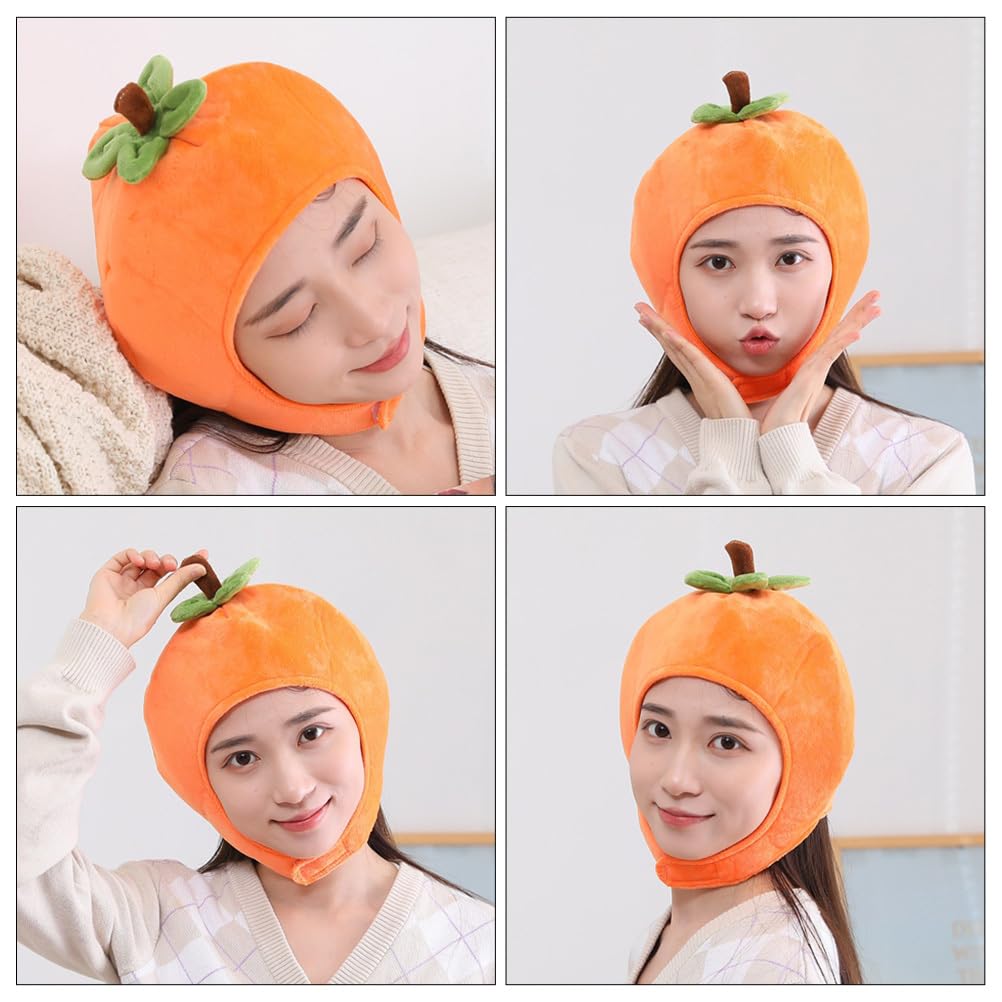 NOLITOY Funny Persimmon Hat, Plush Party Headgear Costume Accessory for Festive Event Photo Video Props Dress Up Decor