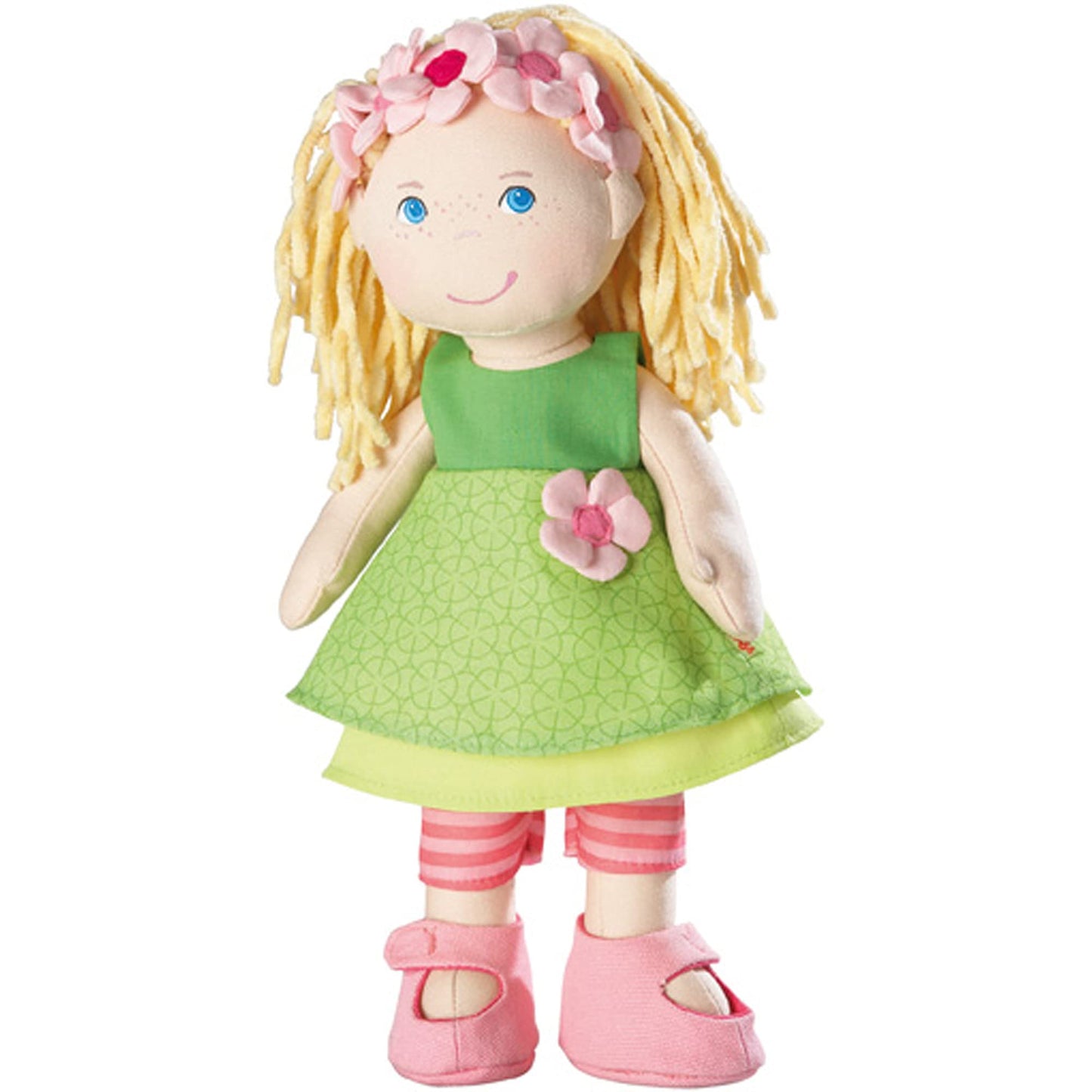 HABA Mali 12 Soft Doll with Blonde Hair, Blue Eyes and Embroidered Face for Ages 18 Months and Up