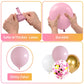 Pink And Gold Balloons, 60 Psc Light Pink And White Balloons With Pink Gold Confetti Metallic Gold Balloons, 12 Inch Pastel Baby