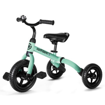 Ancaixin 3 in 1 Toddler Tricycles for 2-5 Years Old Boys and Girls with Detachable Pedal and Bell, Foldable Baby Balance Bike Ri