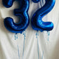 30 Balloon Number, Metallic Blue Number 30Th Birthday Balloons 40 Inch, 30 Years Old Metallic Blue Birthday Decorations For Men