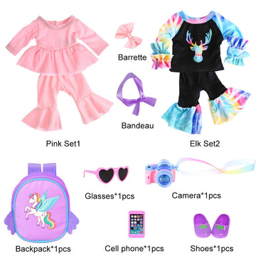 Ibayda One-Piece 14.5 Inch Black Girl African-American Washable Realistic Silicone Baby Doll With 2Sets Clothes Shoes Backbag Camera Glasses And Phone Toys Accessories