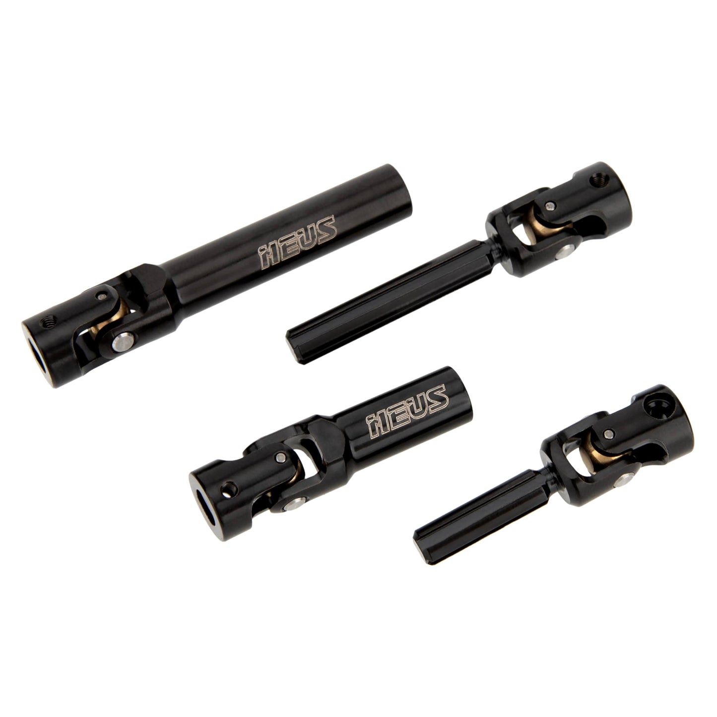 Meus Racing Stainless Steel Trx4M Driveshaft, Drive Shaft For Traxxas 1/18 Trx4M Defender Bronco Rc Crawler Upgrade Parts, Black
