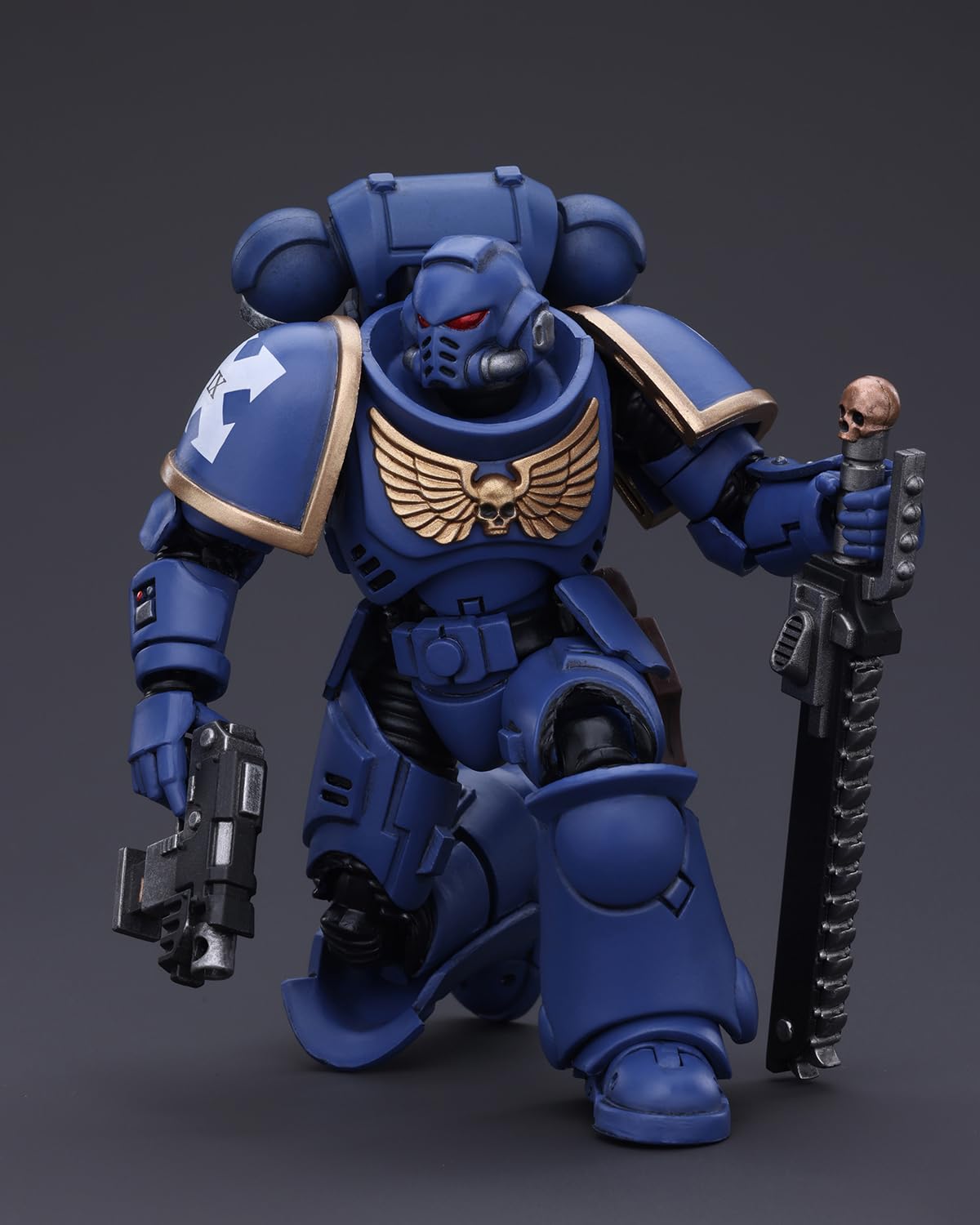 JoyToy Warhammer 40K Genuine License 1:18 Action Figure  Space Marines Ultramarines Outriders Brother Catonus  4.96 inch Collectible Action Figures Sets