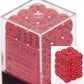 Chessex Dice d6 Sets: Opaque Red with Black - 12mm Six Sided Die (36) Block of Dice