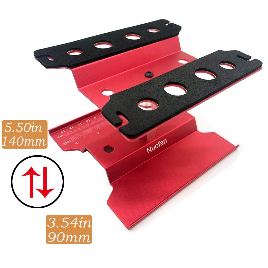 RC Car Work Stand Aluminum Repair Workstation 360 Degree Rotation Lift Lower w/Screw Tray for 1/10 1/12 1/16 Scale Traxxas TRX4