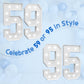 Marquee Numbers Large 59Th-Birthday Decorations: 4Ft Light Up Number Party Decor 59 Year Old Women And Men 95Th Birthday Decorat