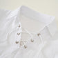 Boys Medieval Pirate Shirt Lace Up Halloween Costumes Cosplay Renaissance Costumes Viking (White, 10-12 Years)
