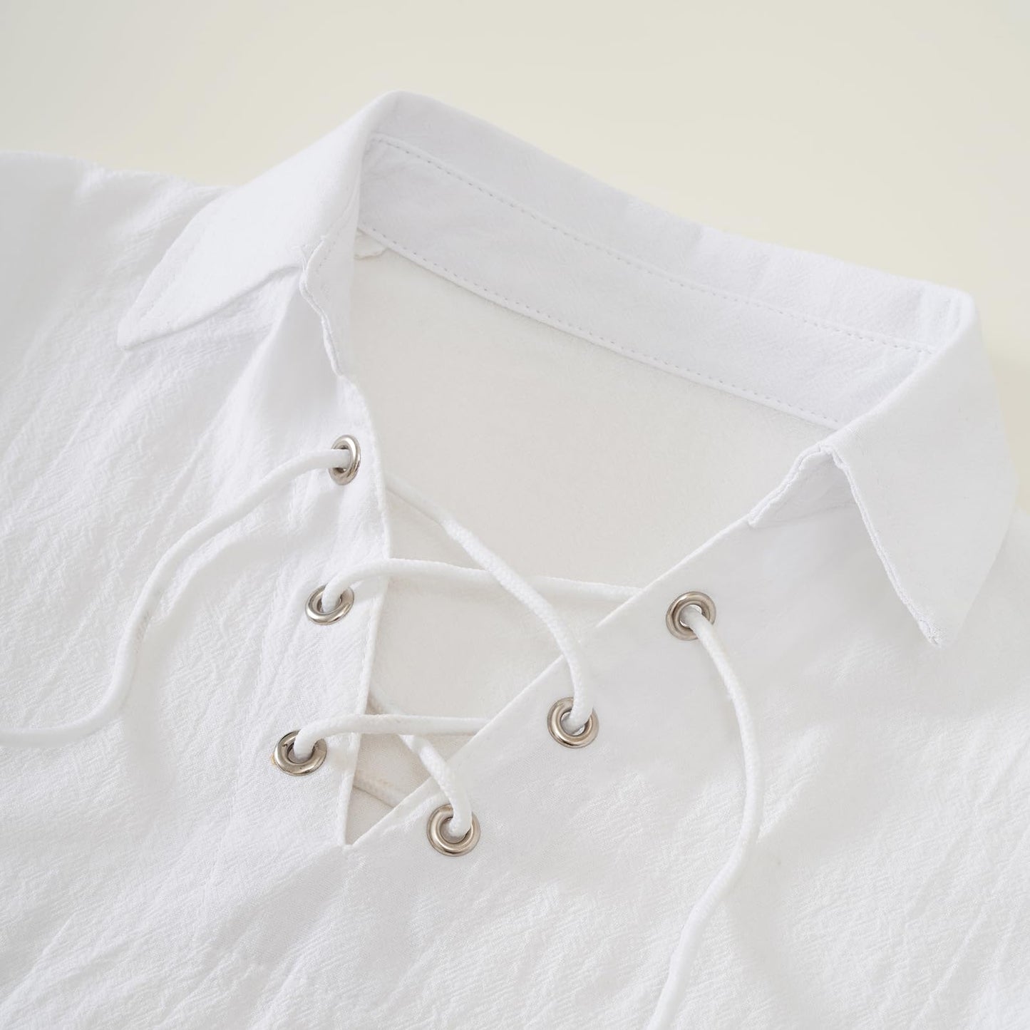 Boys Medieval Pirate Shirt Lace Up Halloween Costumes Cosplay Renaissance Costumes Viking (White, 10-12 Years)