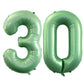 Goer Number 30 Balloons For 30Th Birthday Party Decorations,42 Inch Jumbo Foil Helium Balloons For 30Th Anniversary (Sage Green)