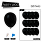 Partywoo Black Balloons, 50 Pcs 5 Inch Matte Balloons With Balloon Glue, Party Balloons, Latex Balloons, Birthday Balloons For Black Birthday Decorations, Retirement Decorations