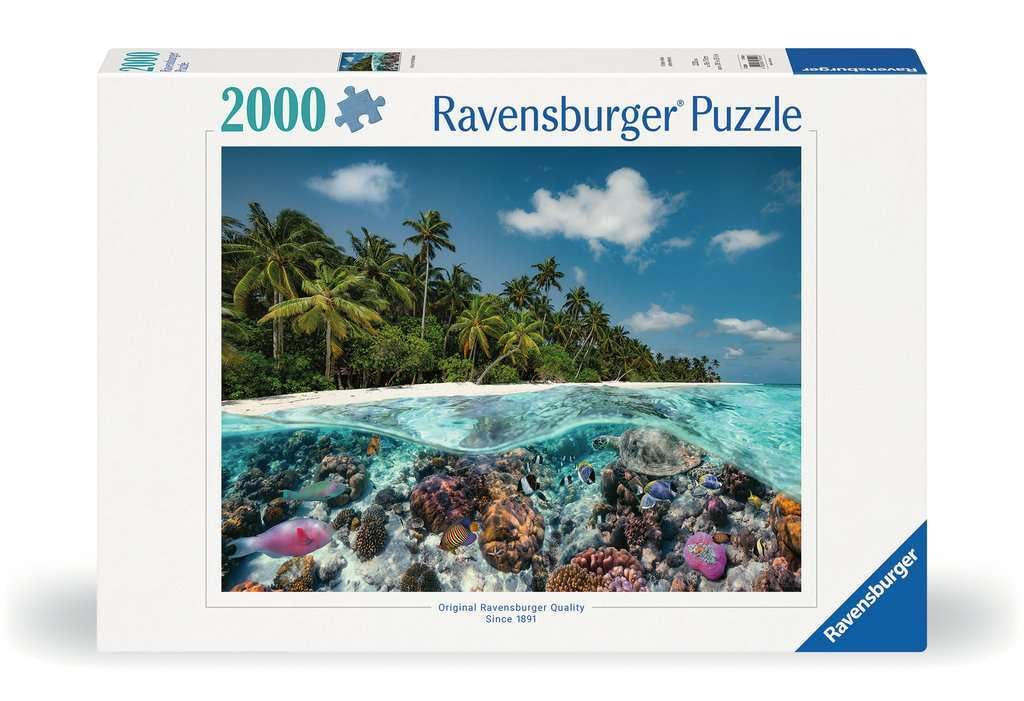 Ravensburger - A Dive in The Maldives - 2000 Piece Jigsaw Puzzle - Stunning Imagery - Beautiful & Intricate - Unique View of an Undersea World - enhanced Quality - Puzzles for mature-themeds