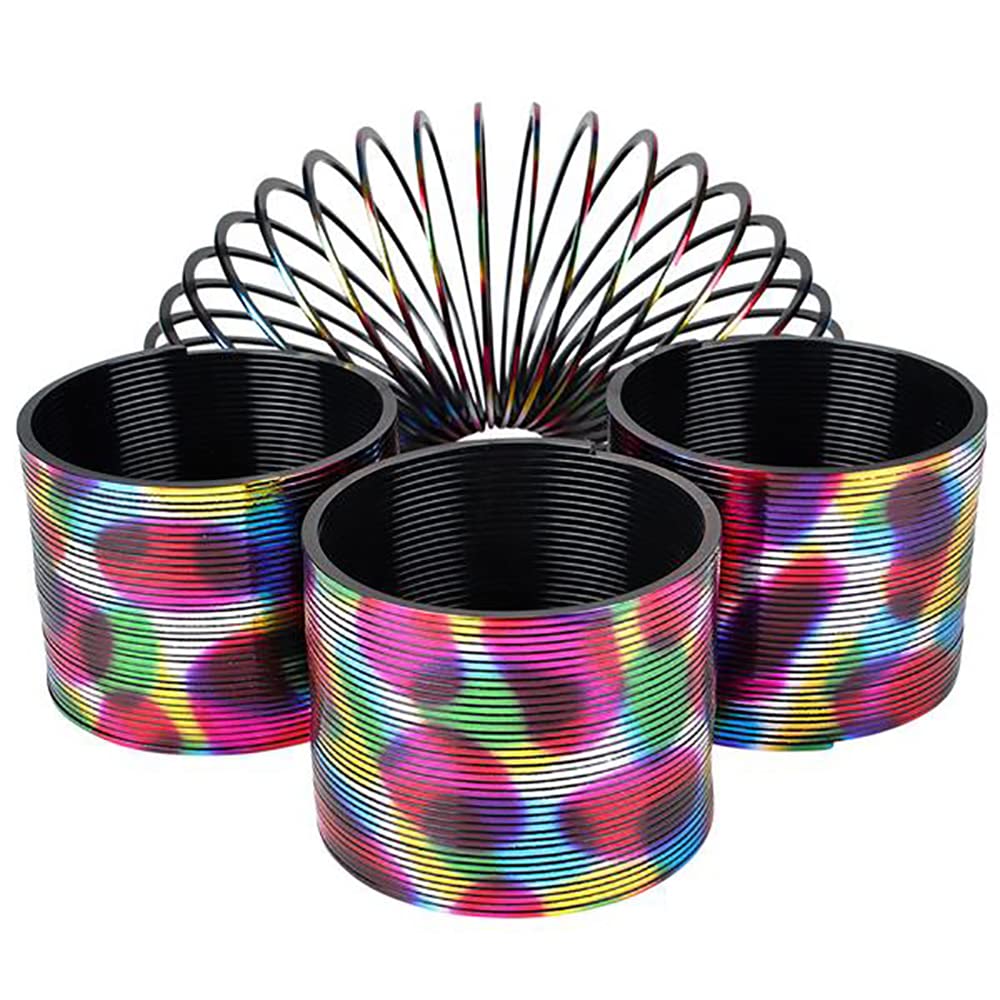 The Dreidel Company Metallic Coil Spring, Rainbow Magic Springy Toy For Kids, Party Favor, Birthday Parties, Carnival Prizes, Go