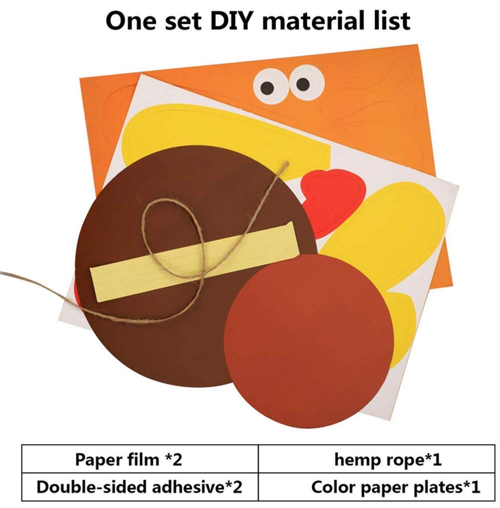 Turkey Craft Kits Thanksgiving & Autumn |Thankful Turkey Making Kit |DIY Festive Fall Thanksgiving Party Game |Door Hanging Orna