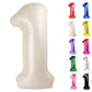 Cream Number 1 Balloon For First Birthday 40 Inch, 1St One Number Balloons Birthday Decorations For Girl Boy Toddler Baby