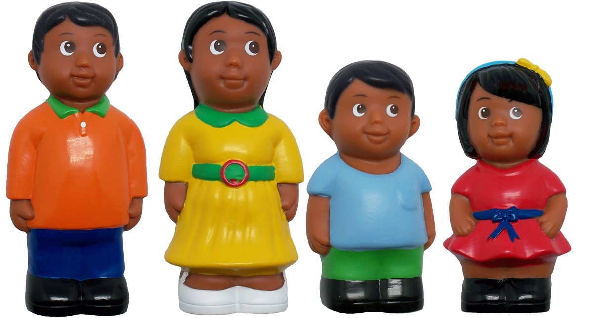 Get Ready Kids Multicultural Famly Figures Set Of 16, 5', Multi, 624