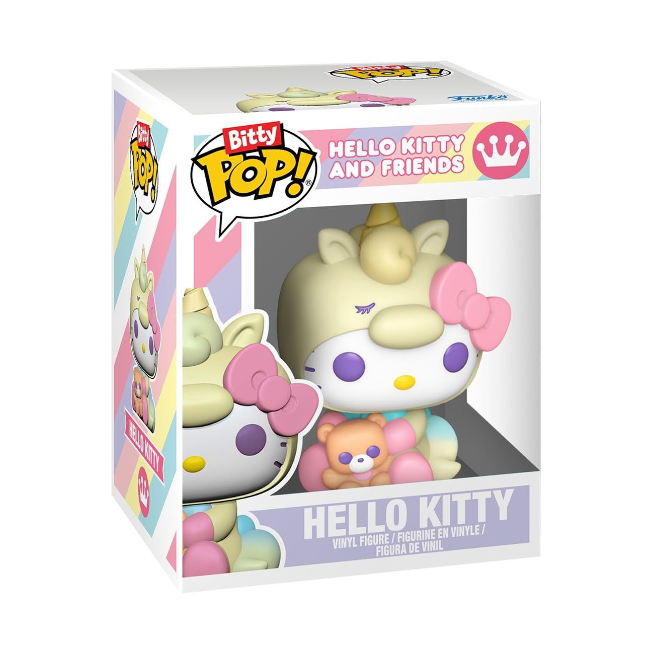 Funko Pop! Bitty: Sanrio - Keroppi, Hello Kitty (Unicorn Party), Pochacco, and Chase Mini Figure - 0.9 Inch (2.2 Cm) - Hello Kit