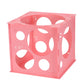 Pllieay 14 Holes Balloon Sizer Box Cube, Pink Plastic Balloon Measurement Box, Collapsible Balloon Sizer Tool With Instructions For Balloon Decoration, Balloon Arch, Balloon Columns, 1-10 Inch