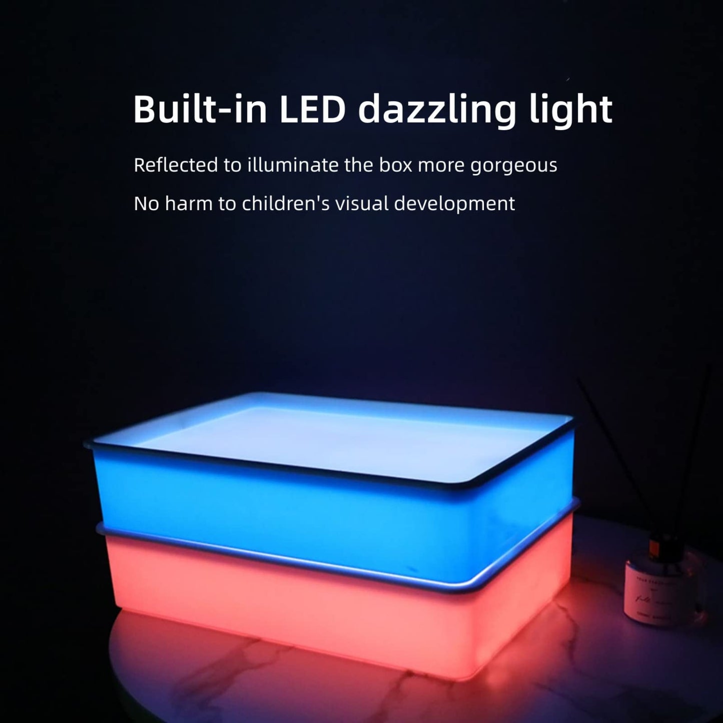 Odoorgames Sand Painting Light Box, Light Table for Kids - 3 Color Temperature & 10 Levels Adjustable Brightness, 16 (Green)