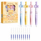 Sucquiri Erasable Gel Pens for Kids & Students, Blue Ink 0.5mm Fine Tip, 4 Cute Colour Pens with 10 Extra Refills,Retractable Wr