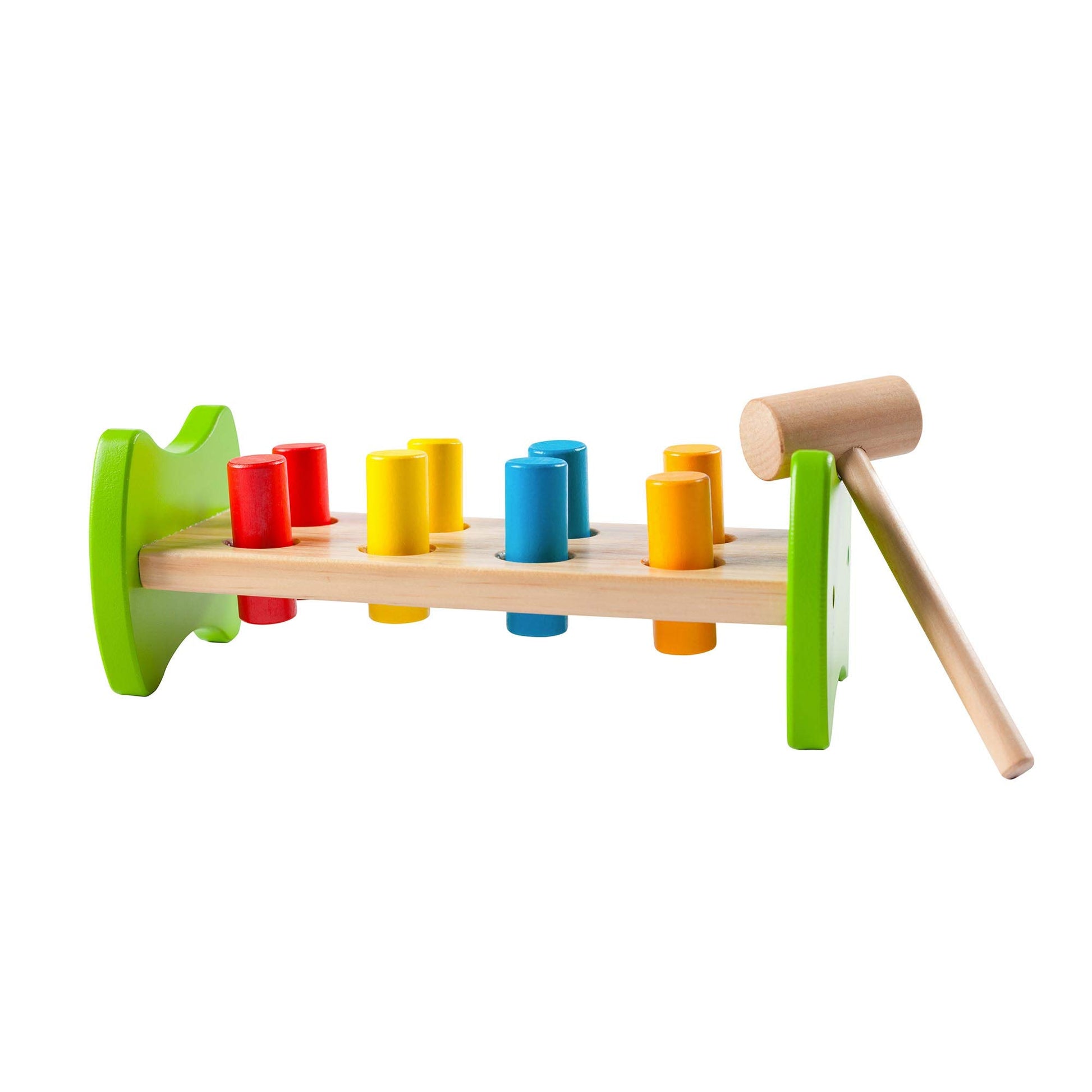 Fat Brain Toys Pound & Tap Hammer Bench - Wooden Fine Motor Skill Toy For Toddlers