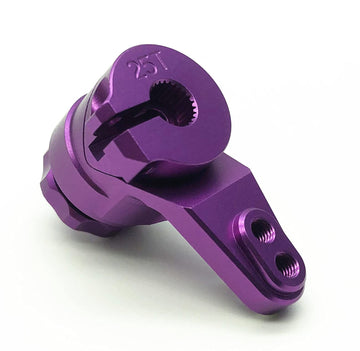 Treal Aluminum 7075 Servo Saver 25T Adjustable Clamping for Axial RBX10 Ryft 1/10th Truck (Purple)