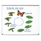 Learning Resources Butterfly Life Cycle, 9 Write And Wipe Pieces, Classroom Accessories, Teaching Aids