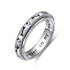 Hoohwe Spinner Ring For Anxiety,S925 Sterling Silver Fidget Anxiety Worry Relieving Boredom Adhd Autism Band Rings For Women (1-